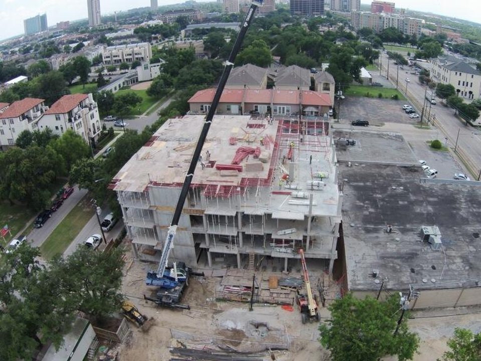 Multi-family and commercial concrete construction project in Texas